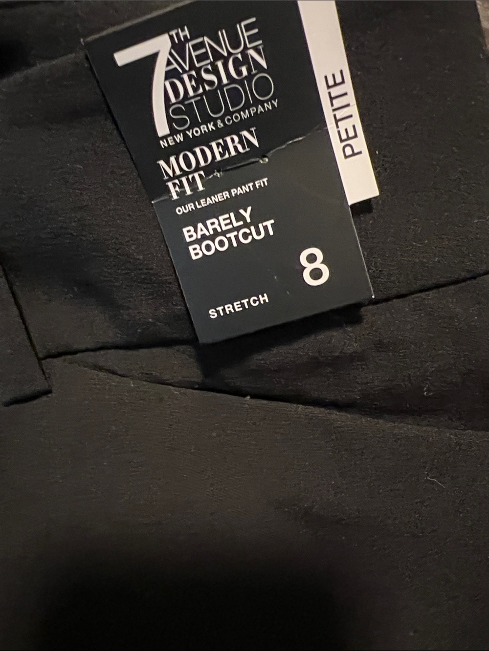 New York & Company Womens Black Work Dress Pants, size 8 Petite - Picture 2 of 3